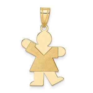 Million Charms 14k Yellow Gold Girl Charm